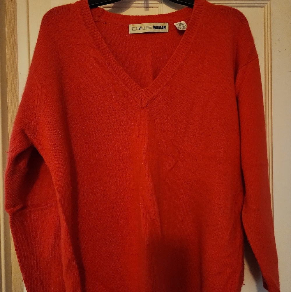 Vintage Chaus Woman 2X Red Sweater